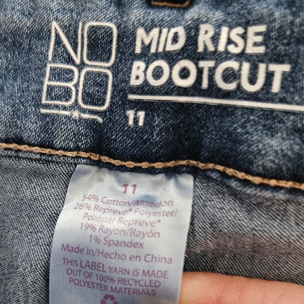 NOBO Blue Mid Rise Bootcut Jeans - Picture 5 of 5